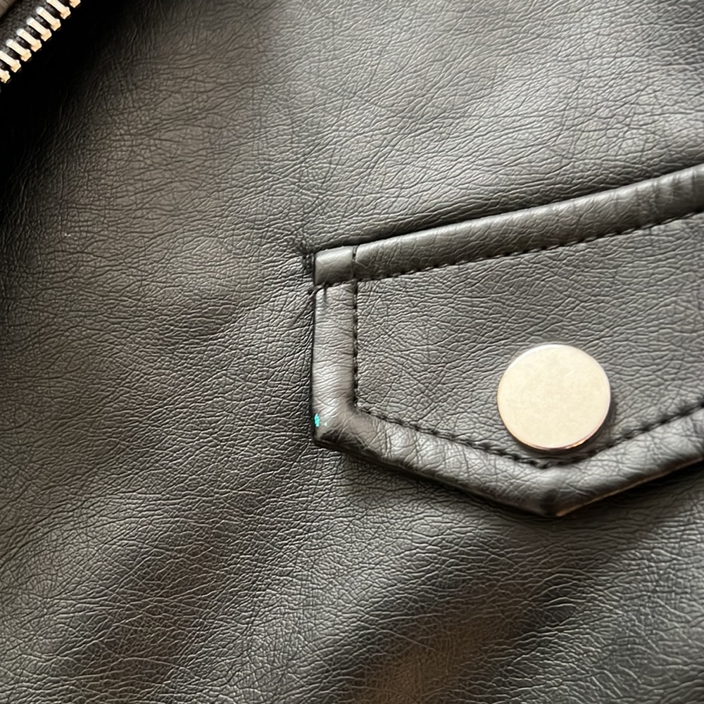 Ashley By 26 International Black Faux Leather Jacket - Picture 3 of 8